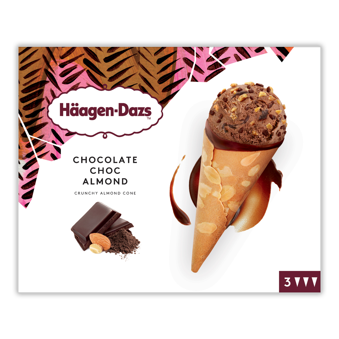 chocolate choc almond cone